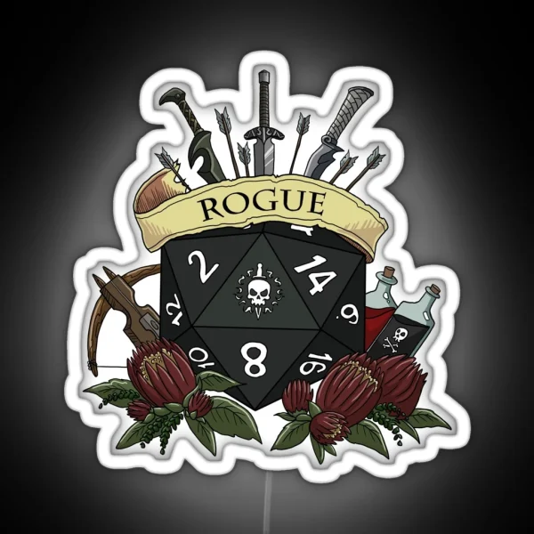Dice Rogue RGB Neon Sign