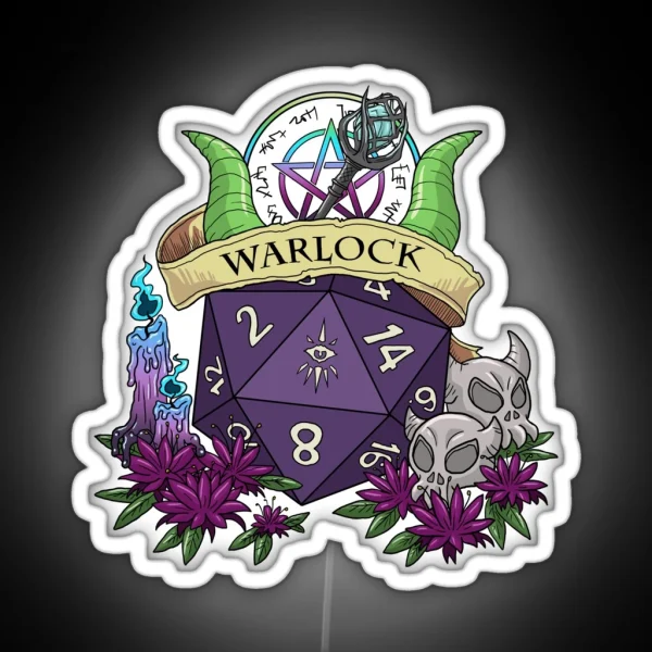 Dice Warlock RGB Neon Sign
