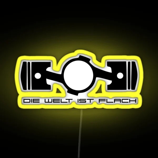 Die Welt Ist Flach The World Is Flat RGB Neon Sign