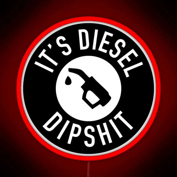 Diesel Fuel Warning RGB Neon Sign