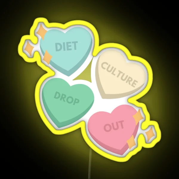 Diet Culture Dropout RGB Neon Sign