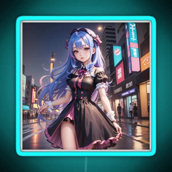 Digital Art Anime RGB Neon Sign