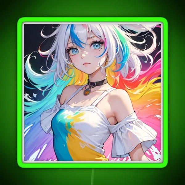Digital Art Anime RGB Neon Sign