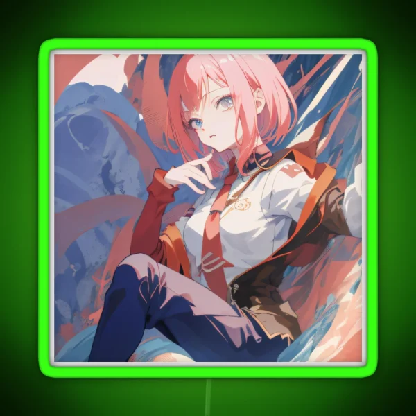 Digital Art Anime RGB Neon Sign