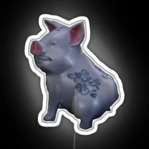 Dil S Porcelain Pig RGB Neon Sign