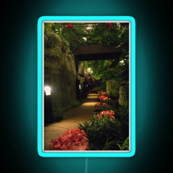 Dimly Lit Walkway RGB Neon Sign