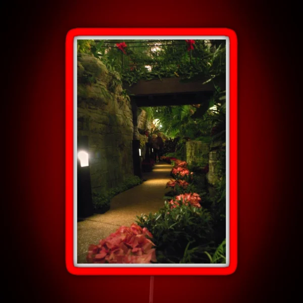 Dimly Lit Walkway RGB Neon Sign