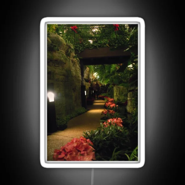 Dimly Lit Walkway RGB Neon Sign
