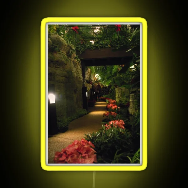 Dimly Lit Walkway RGB Neon Sign