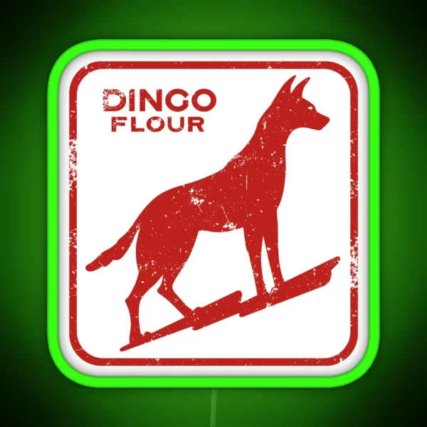 Dingo Flour Washed And Worn RGB Neon Sign