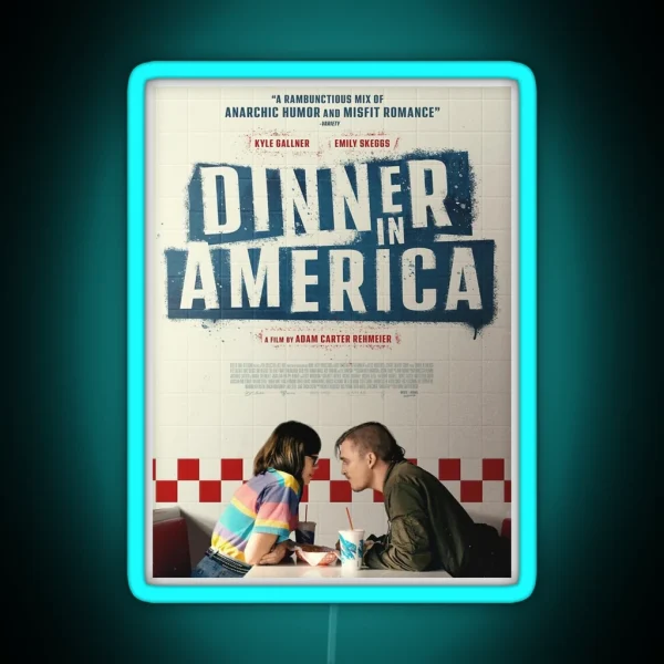 Dinner In America Poster RGB Neon Sign
