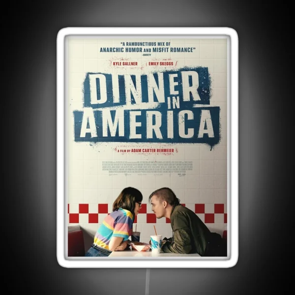 Dinner In America Poster RGB Neon Sign