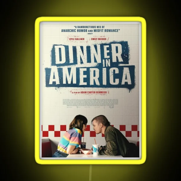 Dinner In America Poster RGB Neon Sign