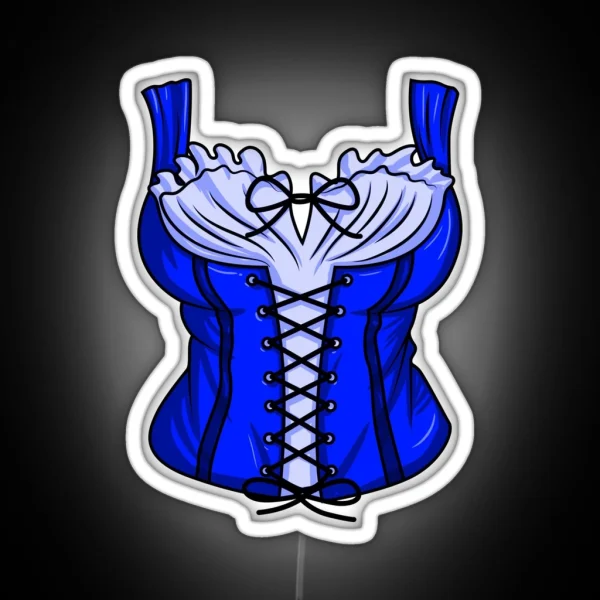 Dirndl Costume Oktoberfest German Festival Women S RGB Neon Sign