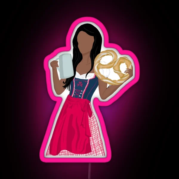 Dirndl Madl RGB Neon Sign