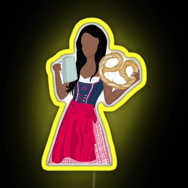 Dirndl Madl RGB Neon Sign
