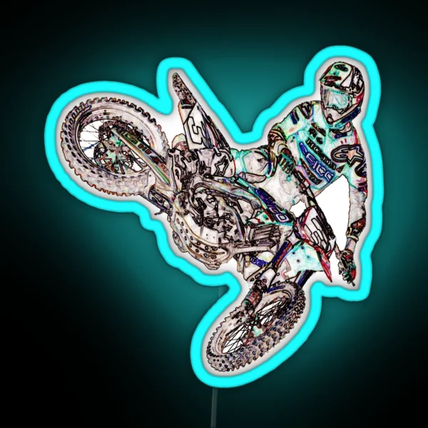 Dirt Bike Adventures RGB Neon Sign