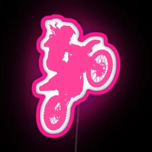 Dirt Bike Girl RGB Neon Sign