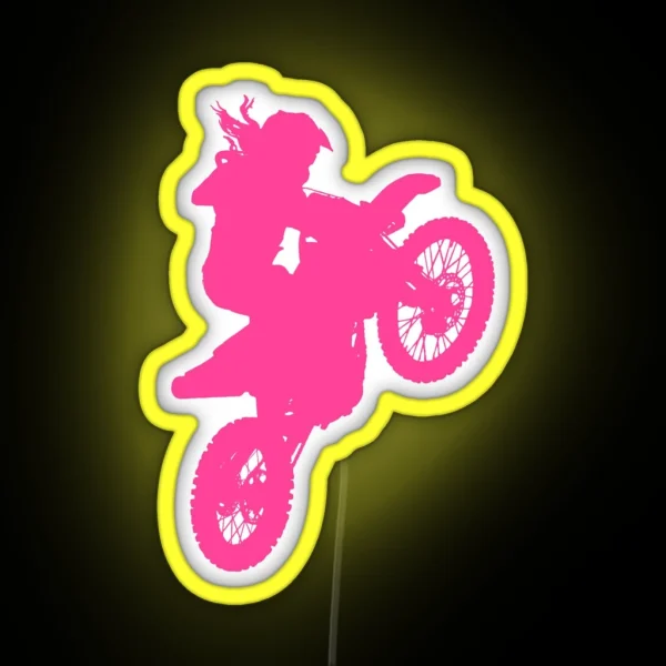 Dirt Bike Girl RGB Neon Sign