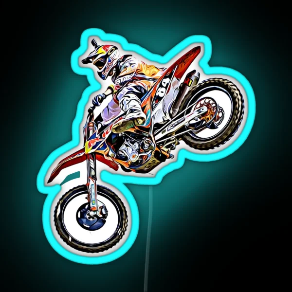 Dirt Bike Jump Or Motocross Jump Mx Or RGB Neon Sign