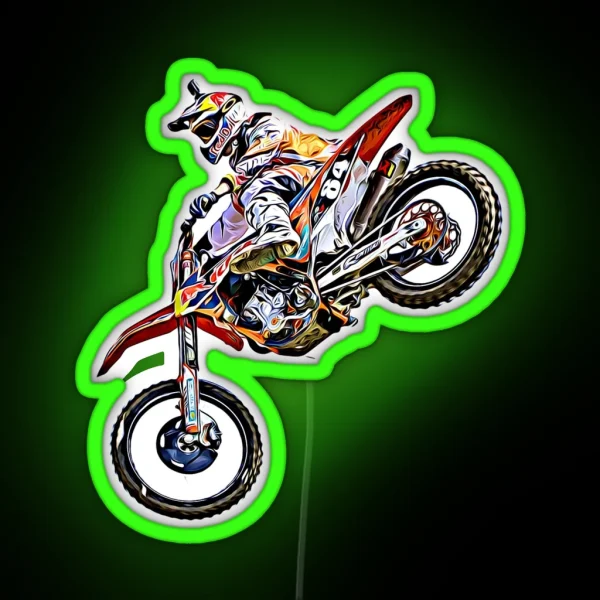 Dirt Bike Jump Or Motocross Jump Mx Or RGB Neon Sign