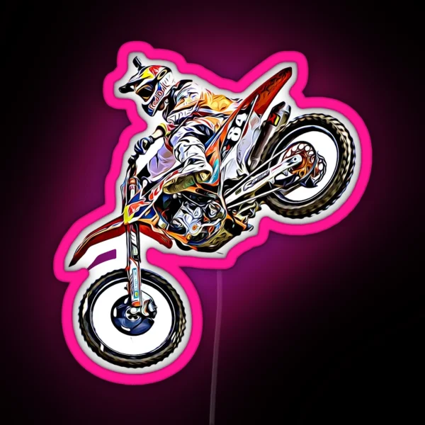 Dirt Bike Jump Or Motocross Jump Mx Or RGB Neon Sign