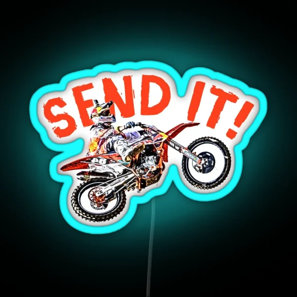 Dirt Bike Jump Or Motocross Jump Mx Or Motorcycle Jump RGB Neon Sign