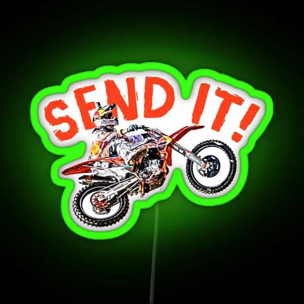 Dirt Bike Jump Or Motocross Jump Mx Or Motorcycle Jump RGB Neon Sign