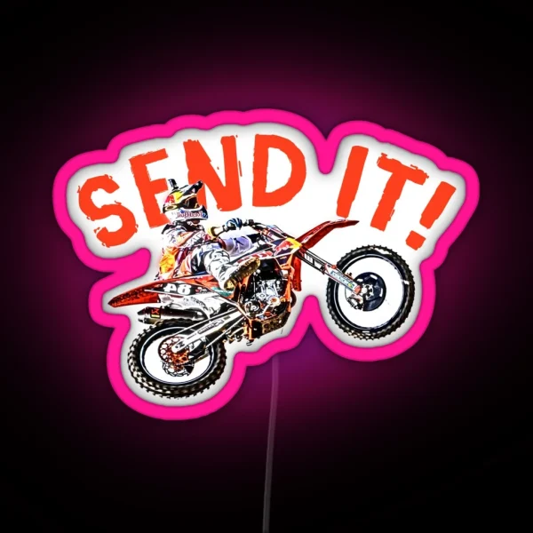 Dirt Bike Jump Or Motocross Jump Mx Or Motorcycle Jump RGB Neon Sign