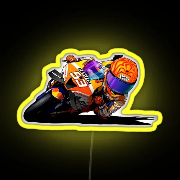 Dirt Bike Studios Moto GP Rider 93 RGB Neon Sign