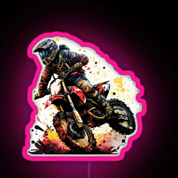 Dirt Biking RGB Neon Sign
