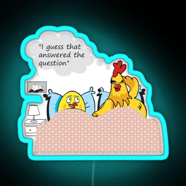 Dirty Joke Chicken Or The Egg RGB Neon Sign