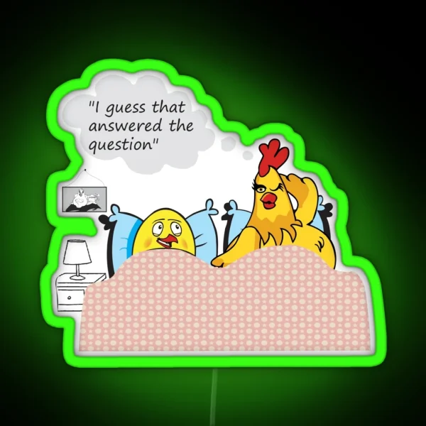 Dirty Joke Chicken Or The Egg RGB Neon Sign