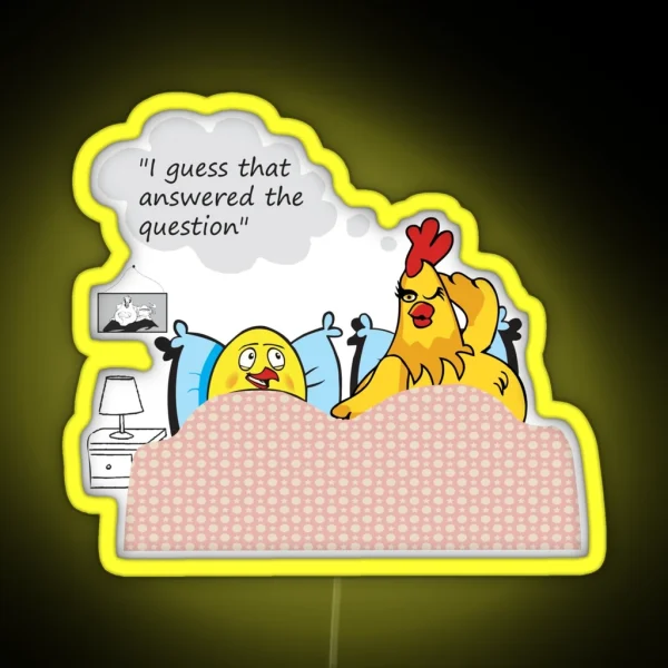 Dirty Joke Chicken Or The Egg RGB Neon Sign