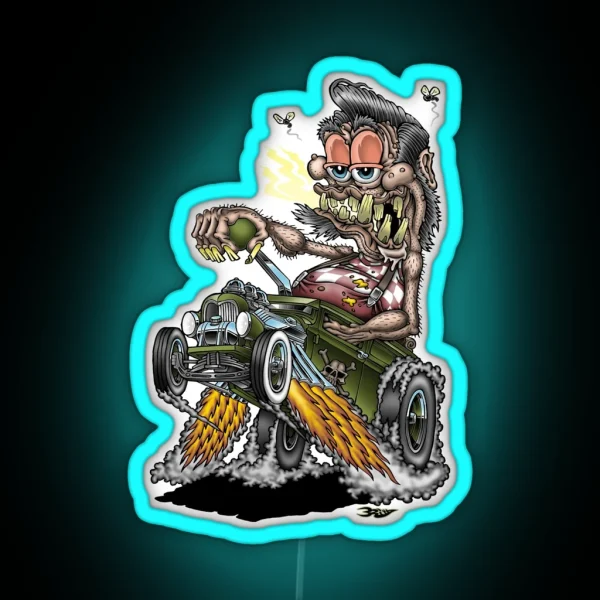 Dirty Wheelie RGB Neon Sign