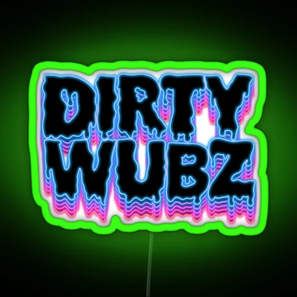 DIRTY WUBZ Blue Neon Sign RGB Neon Sign