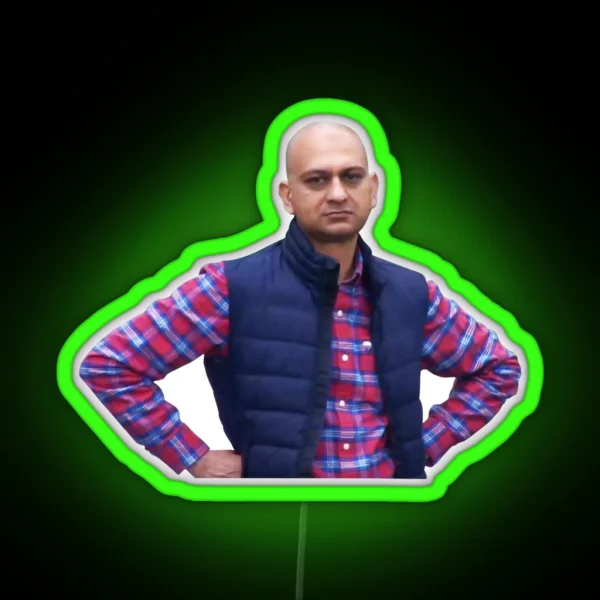 Disappointed Man Meme RGB Neon Sign