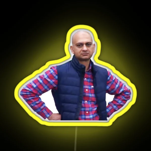 Disappointed Man Meme RGB Neon Sign