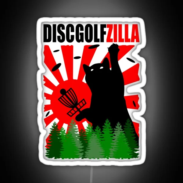 Discgolfzilla Catzilla RGB Neon Sign