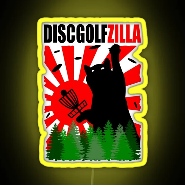 Discgolfzilla Catzilla RGB Neon Sign