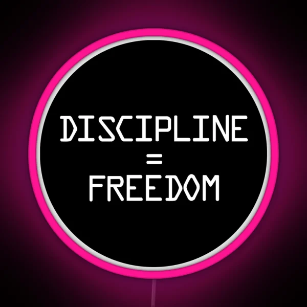 Discipline Equals Freedom Navy Seal Workout RGB Neon Sign
