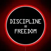 Discipline Equals Freedom Navy Seal Workout Motivation Black Edition RGB Neon Sign