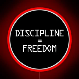 Discipline Equals Freedom Navy Seal Workout Motivation Black Edition RGB Neon Sign