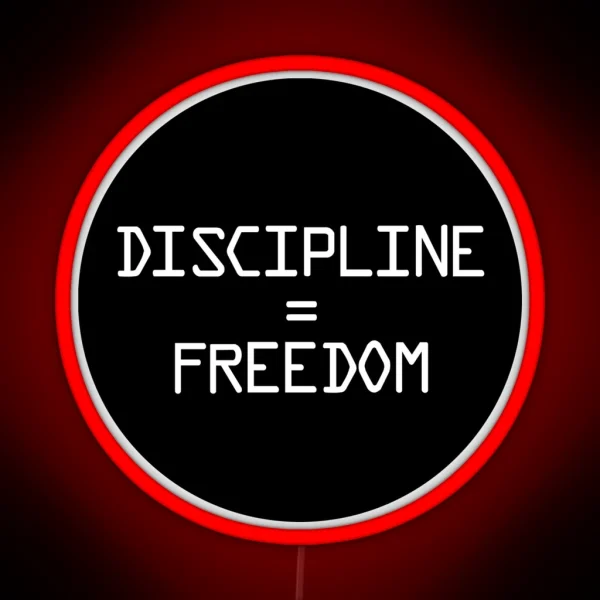 Discipline Equals Freedom Navy Seal Workout RGB Neon Sign