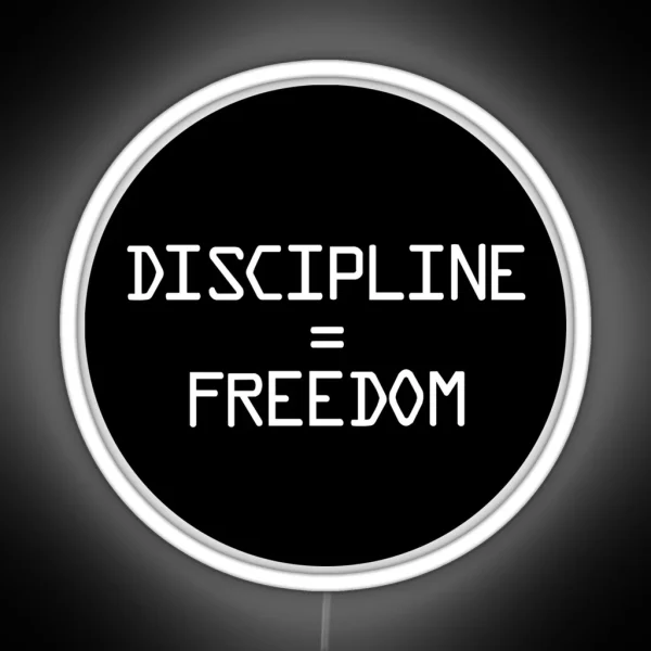 Discipline Equals Freedom Navy Seal Workout RGB Neon Sign