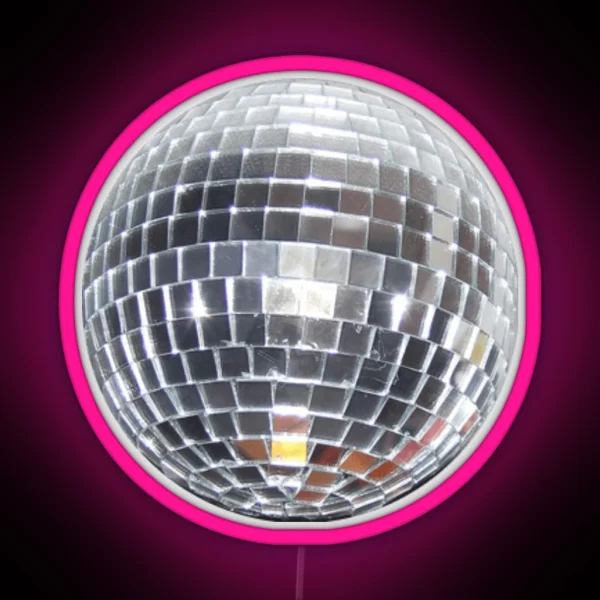Disco Ball RGB Neon Sign