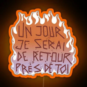 Disco Elysium Un Jour Je Serai Inscription RGB Neon Sign