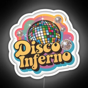 Disco Inferno Retro 70s Design RGB Neon Sign