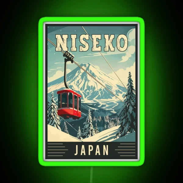 Discover Winter Wonderland In Niseko Japan Vintage RGB Neon Sign