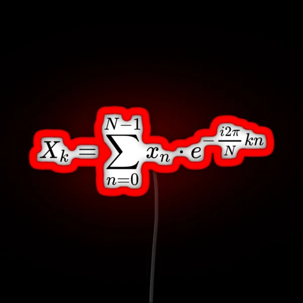 Discrete Fourier Transform Equation Math Basics RGB Neon Sign